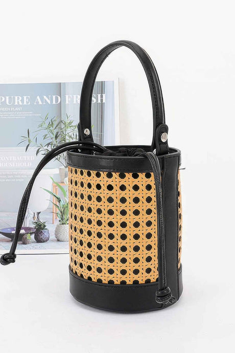 Braided Bamboo Tube Bag