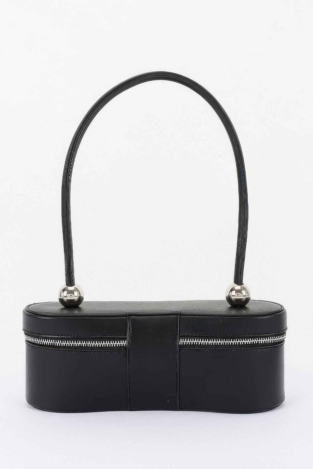 Vegan Leather Long Box Shoulder Bag