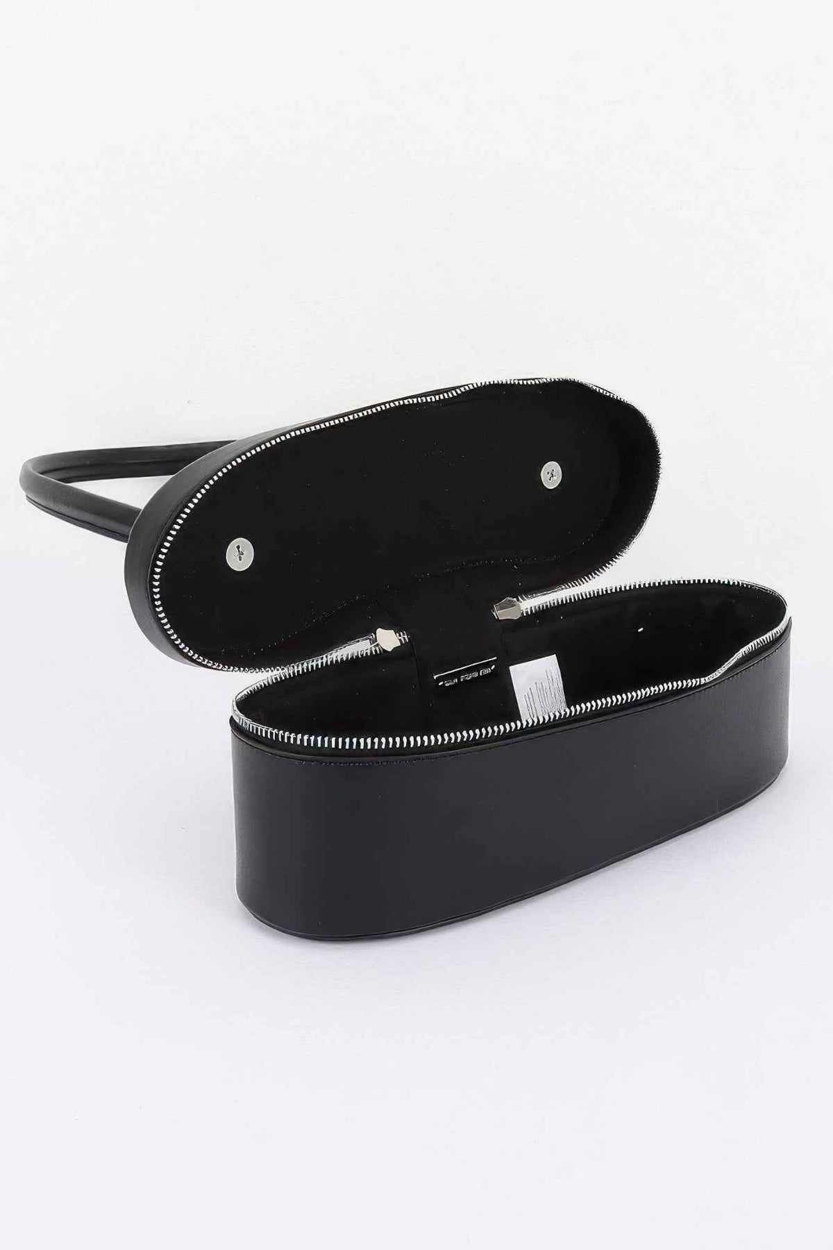 Vegan Leather Long Box Shoulder Bag