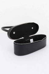 Vegan Leather Long Box Shoulder Bag