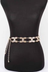 Textured X-link Chain Plus Size Belt