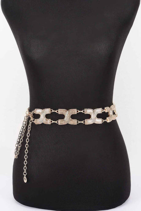 Textured X-link Chain Plus Size Belt