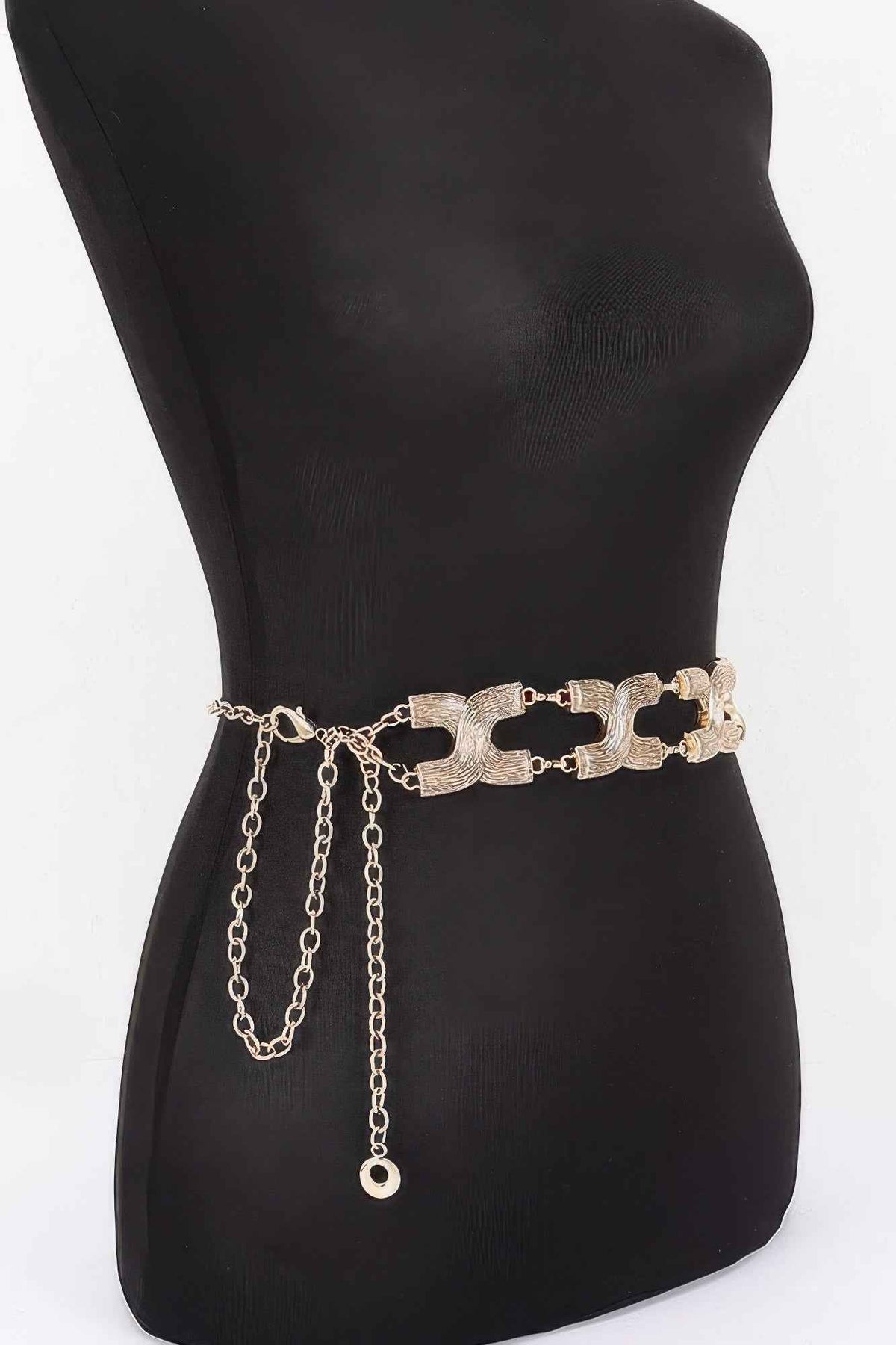 Textured X-link Chain Plus Size Belt