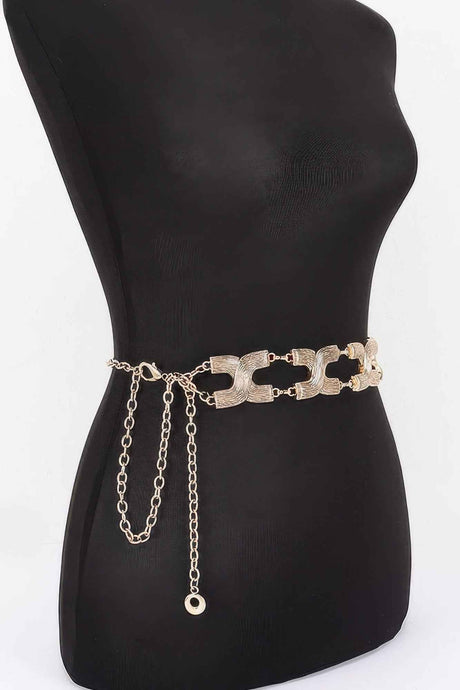 Textured X-link Chain Plus Size Belt