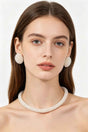Beaded Choker & Round Stud Earring Set