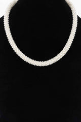 Beaded Choker & Round Stud Earring Set