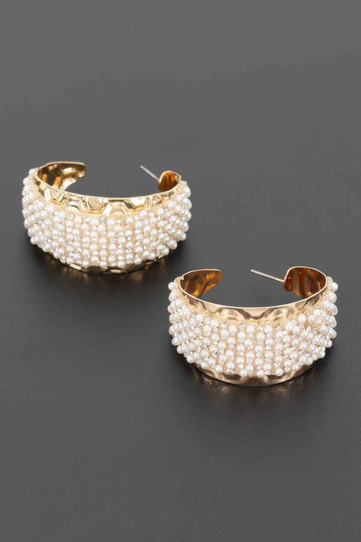 Beaded Cuff Hoop Earrings