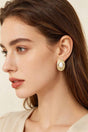 Teardrop Pearl Stud Earrings