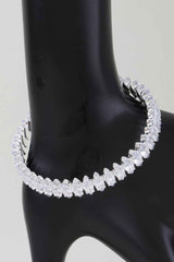 Cubic Zirconia Crystal Cuff Bracelet