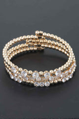 Multi Rhinestone Beaded Bracelet