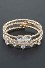 Multi Cubic Zirconia Beaded Bracelet