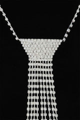 Bejeweled Tie Drop Necklace