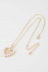Hammered Jewel Teardrop Necklace