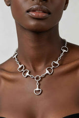 Beaded Heart Mariner Chain Necklace