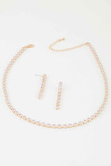 Bejeweled Cubic Zirconia Necklace Set