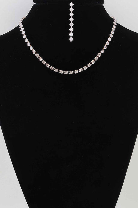Bejeweled Cubic Zirconia Necklace Set