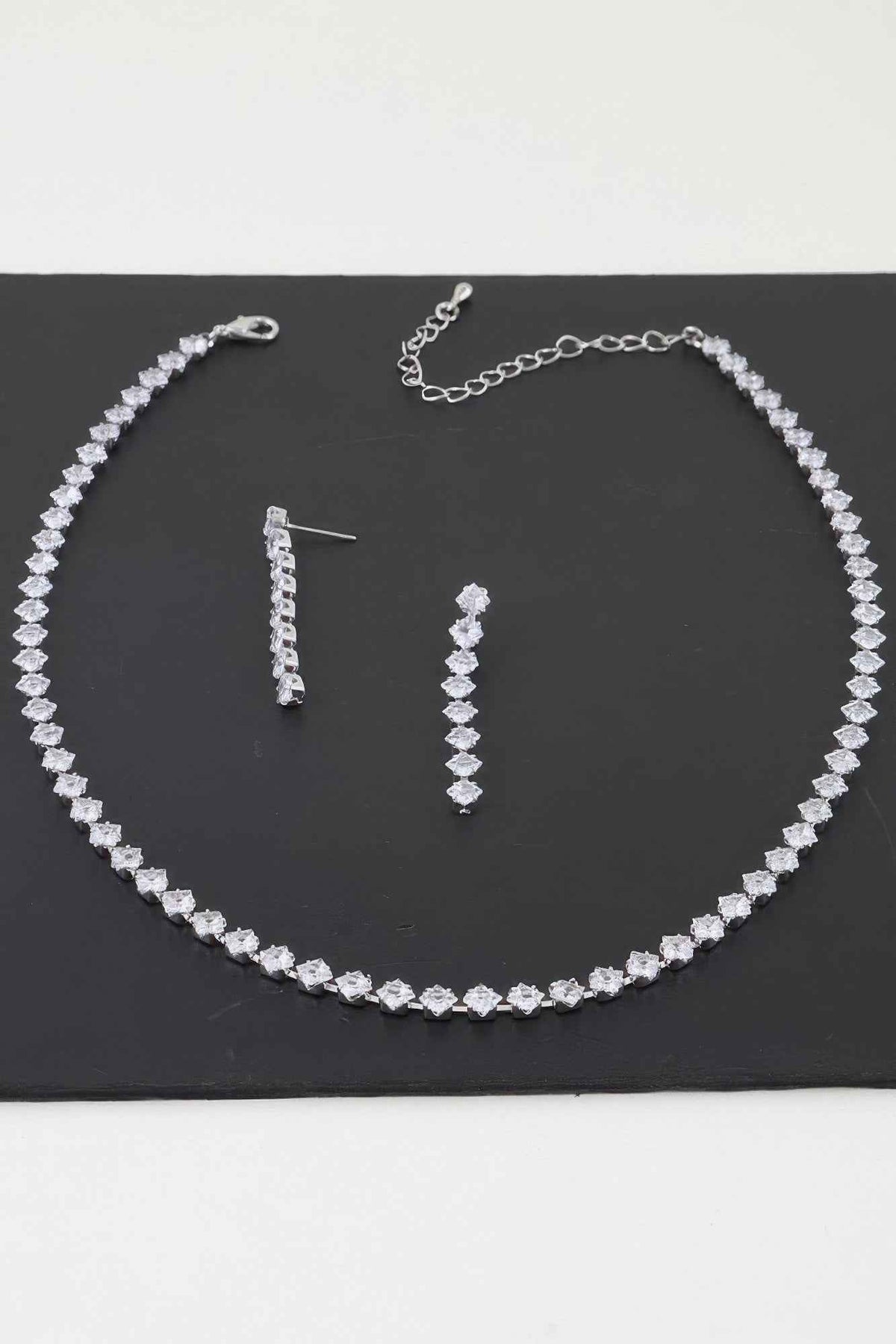 Bejeweled Cubic Zirconia Necklace Set