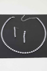 Bejeweled Cubic Zirconia Necklace Set
