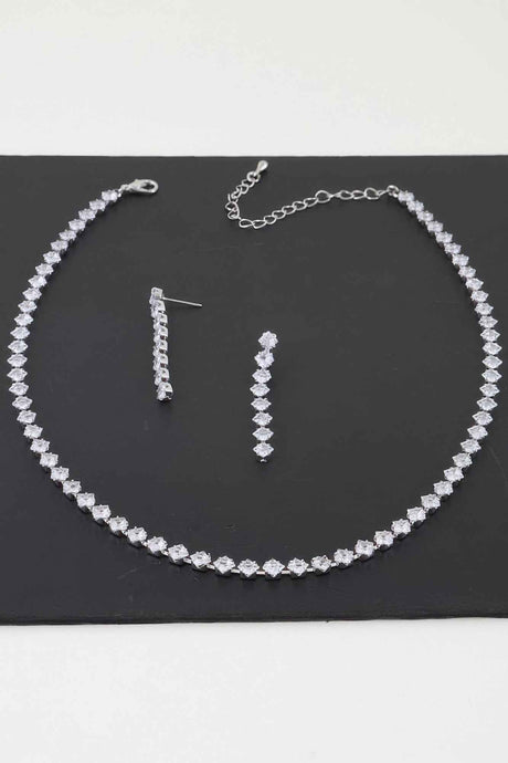 Bejeweled Cubic Zirconia Necklace Set