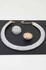 Disco Chain Choker Necklace Set