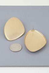 Polished Classic Plate Drop Earrings