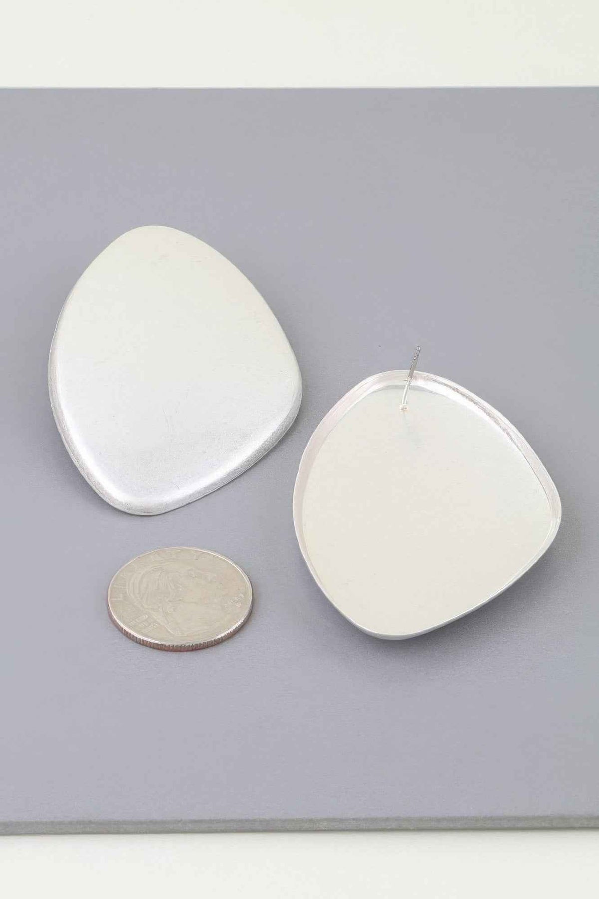 Polished Classic Plate Drop Earrings