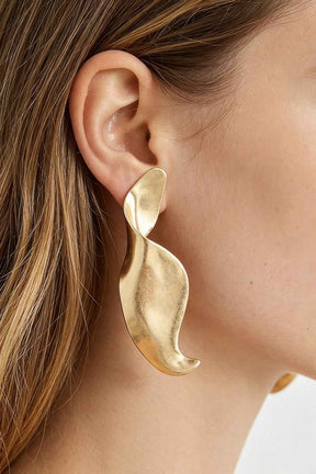 Hammered Matte Swirl Earrings