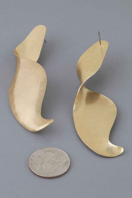 Hammered Matte Swirl Earrings