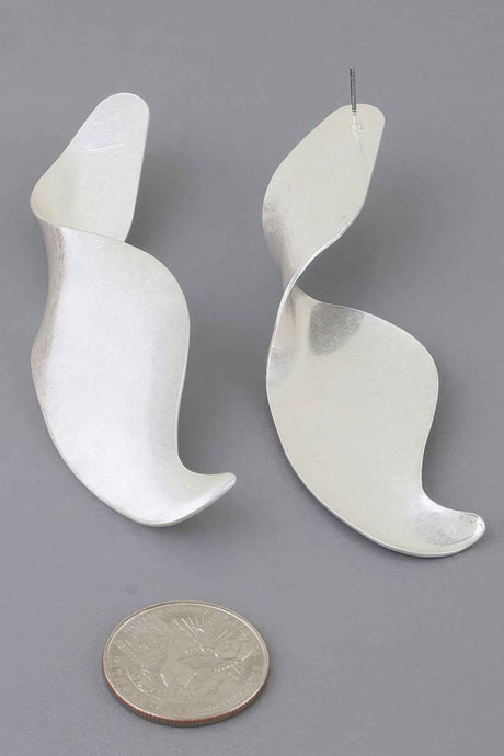 Hammered Matte Swirl Earrings
