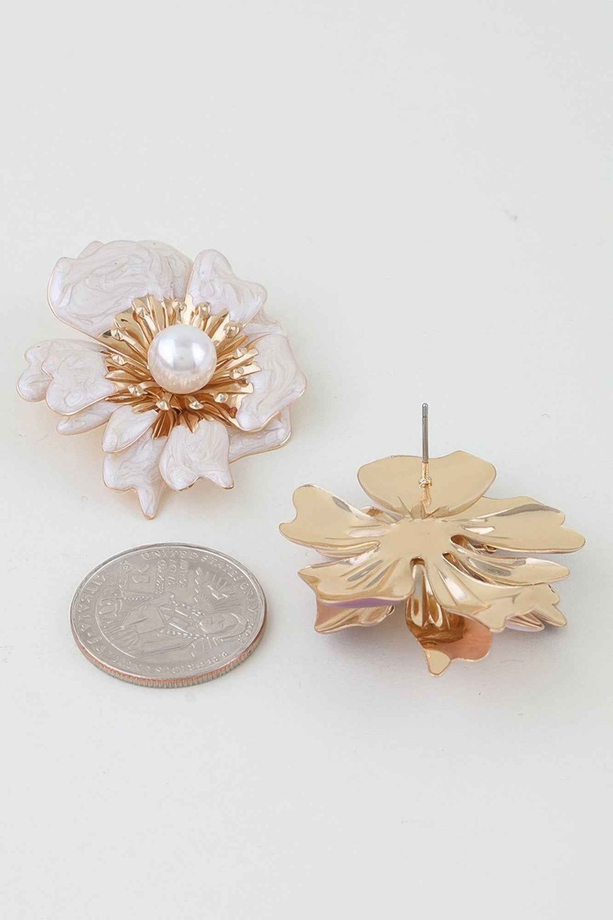 Marble Swirl Blossom Earrings