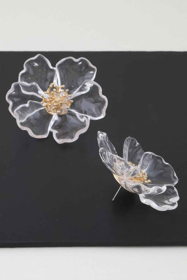 Transparent Blossom Flower Earrings