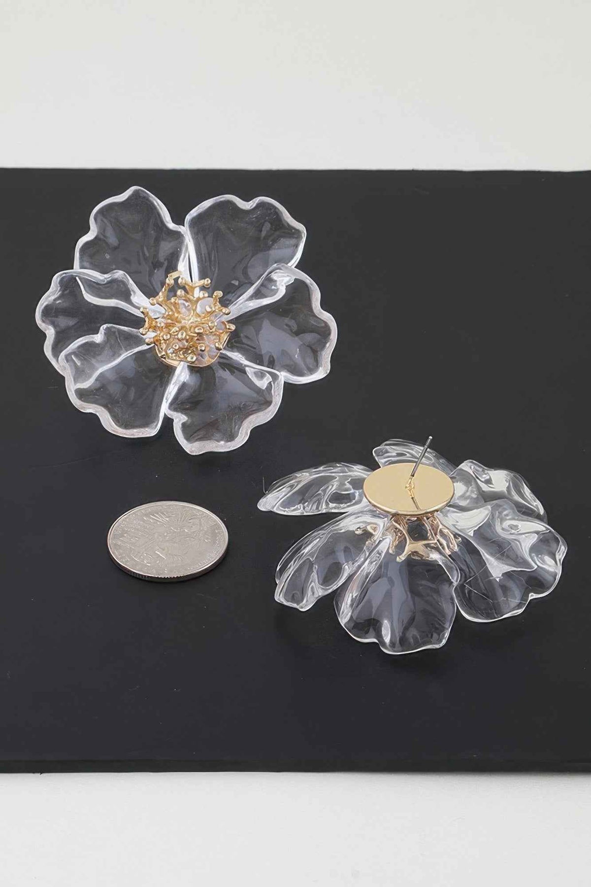 Transparent Blossom Flower Earrings