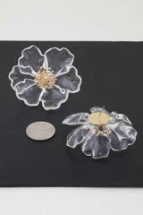 Transparent Blossom Flower Earrings