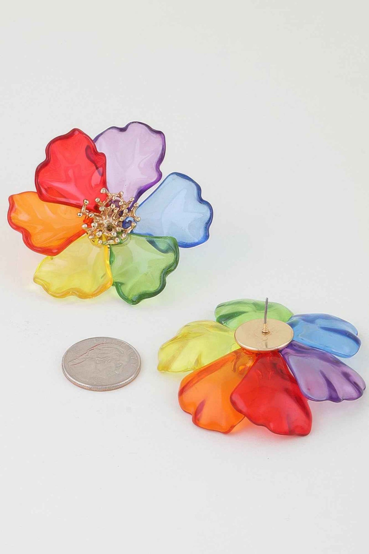 Transparent Blossom Flower Earrings