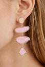 Multi Marble Stone Drop Earrings