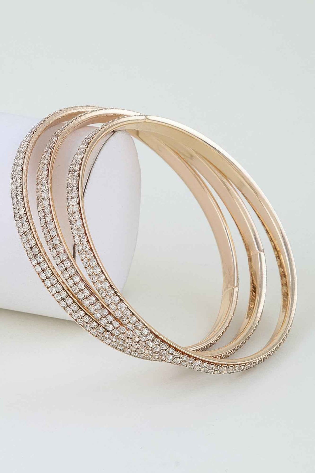 Triple Bejeweled Cuff Bracelet