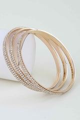 Triple Bejeweled Cuff Bracelet