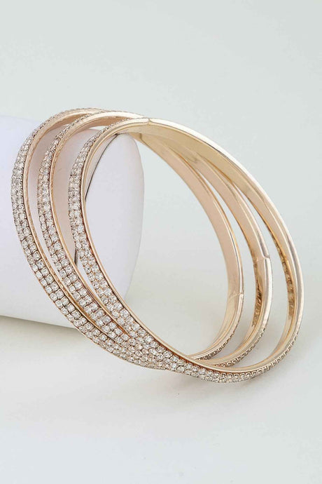 Triple Bejeweled Cuff Bracelet