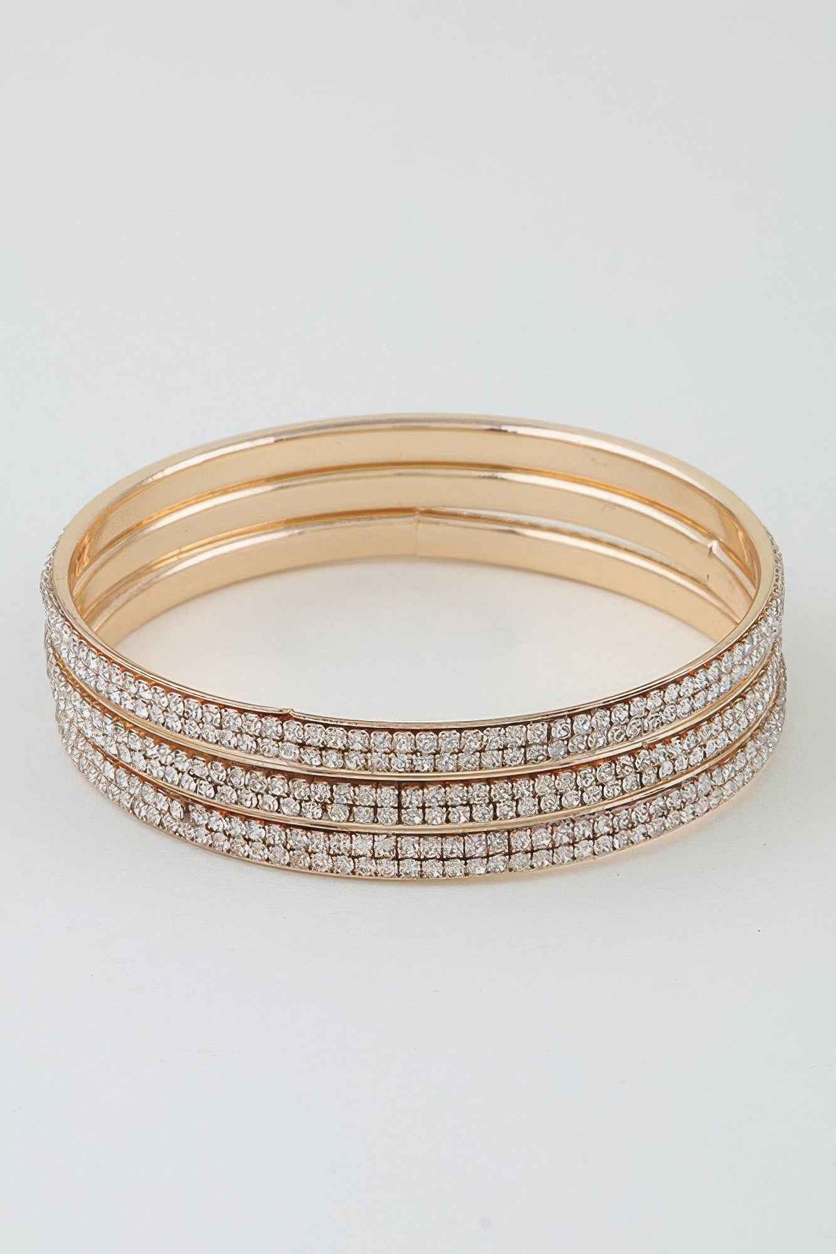 Triple Bejeweled Cuff Bracelet