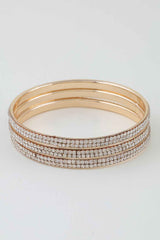 Triple Bejeweled Cuff Bracelet