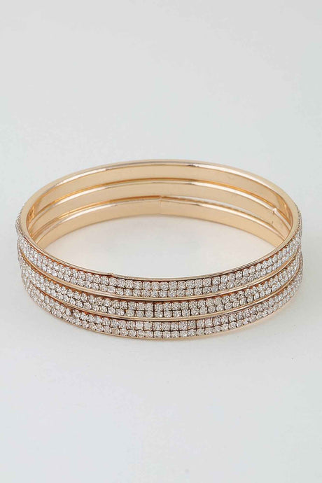 Triple Bejeweled Cuff Bracelet