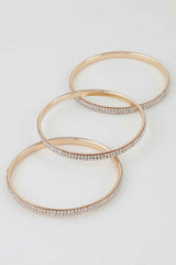 Triple Bejeweled Cuff Bracelet