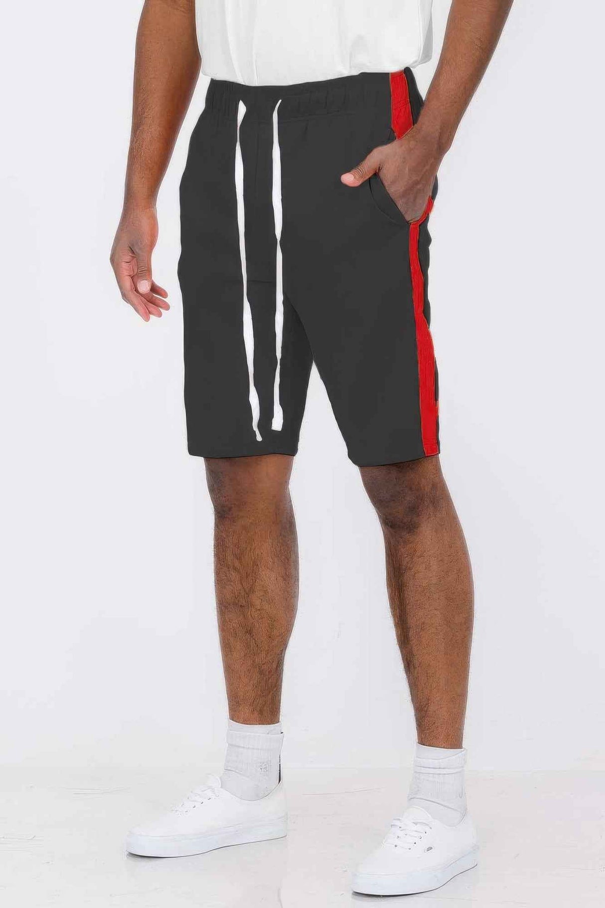 Single Stripe Slim Fit Track Shorts