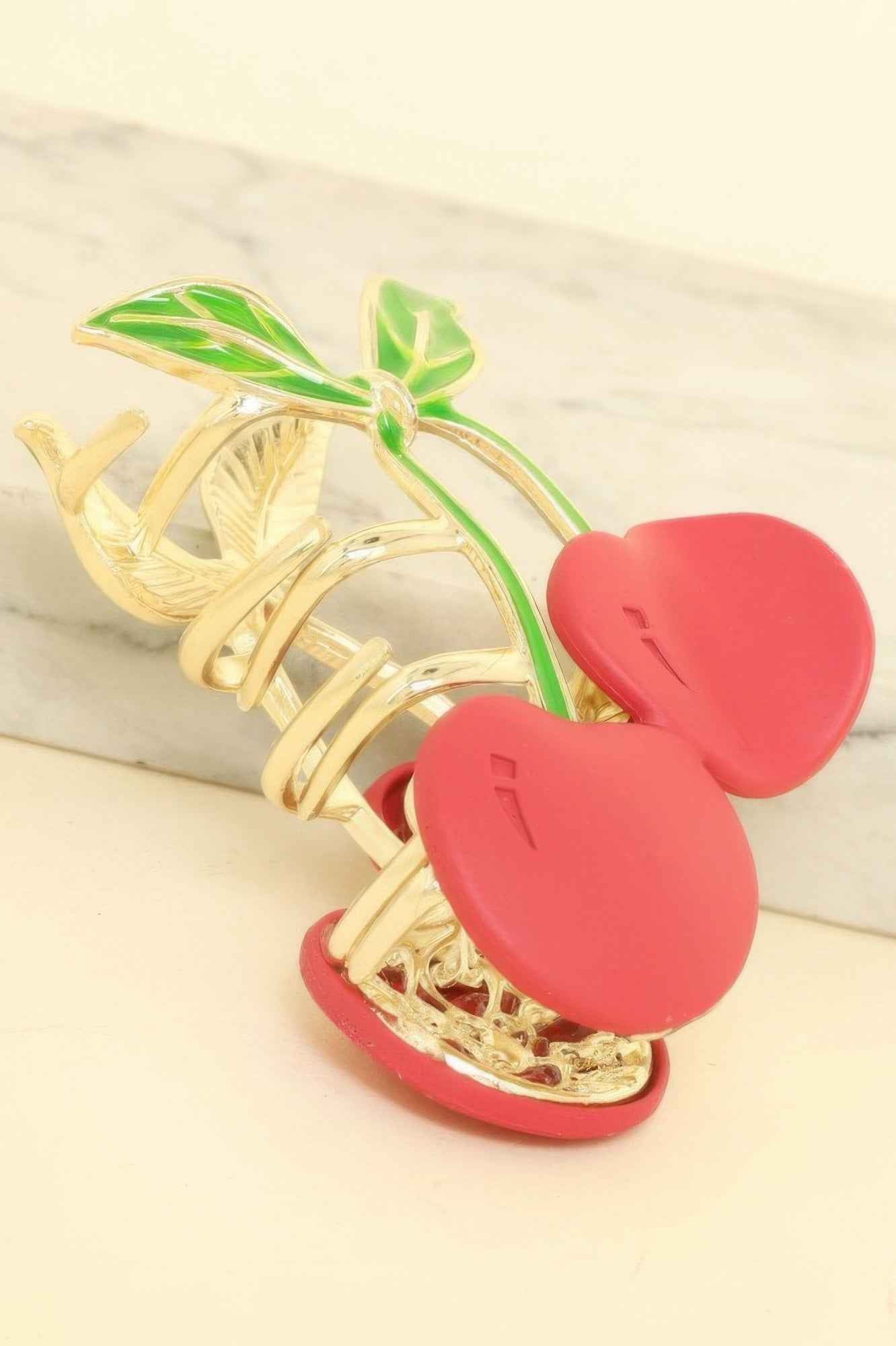 Cherry Shaped Metal Hair Claw Clip