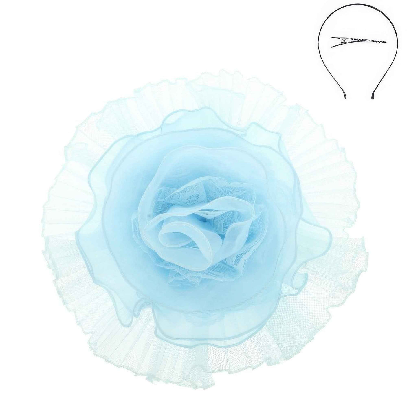 Lace Mesh Flower Headband Fascinator