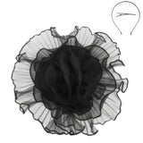 Lace Mesh Flower Headband Fascinator