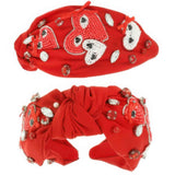 Game Day Heart Top Knotted Headband