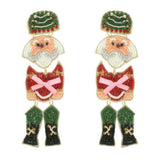 Christmas Nutcracker Seed Bead Earrings
