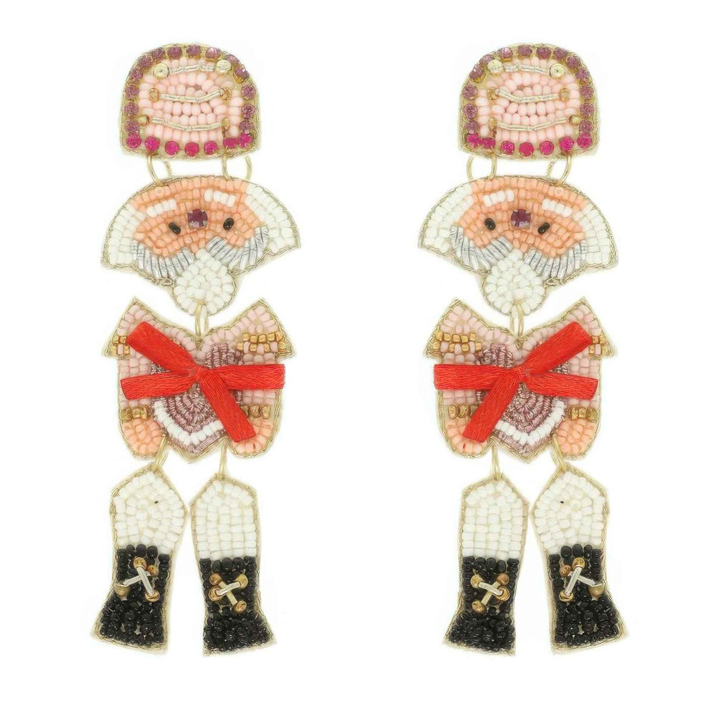 Christmas Nutcracker Seed Bead Earrings