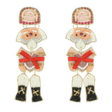 Christmas Nutcracker Seed Bead Earrings
